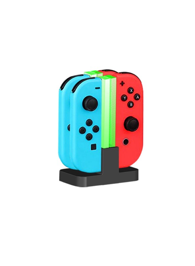 دوبي قاعدة شحن دوبي متوافقة مع وحدة تحكم سويتش OLED Joy-Con، مزودة بمؤشر ضوئي LED، ومحطة شحن مع كابل شحن. - Image 3